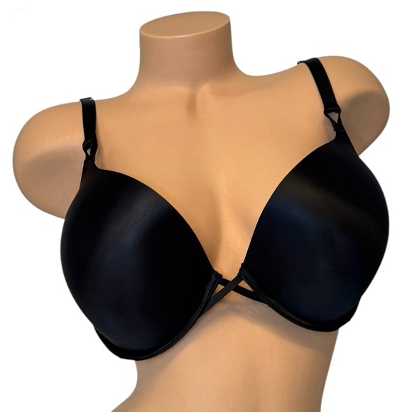 Victoria's Secret 38D Bombshell Add-2-Cups Push-up Plunge Bra Black Underwire - Picture 1 of 6